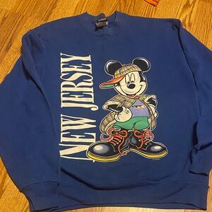 Vintage 90s PERFECT CONDITON!!! Mickey Unlimited New Jersey Sweatshirt Medium